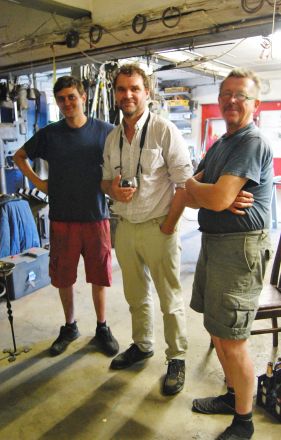 Frank Zschormack, hans far och jag i Chróscicy (Crostwitz).